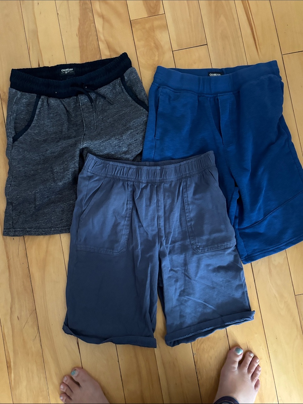 OshKosh B'gosh Boys' Blue and Gray Shorts 3-Pack